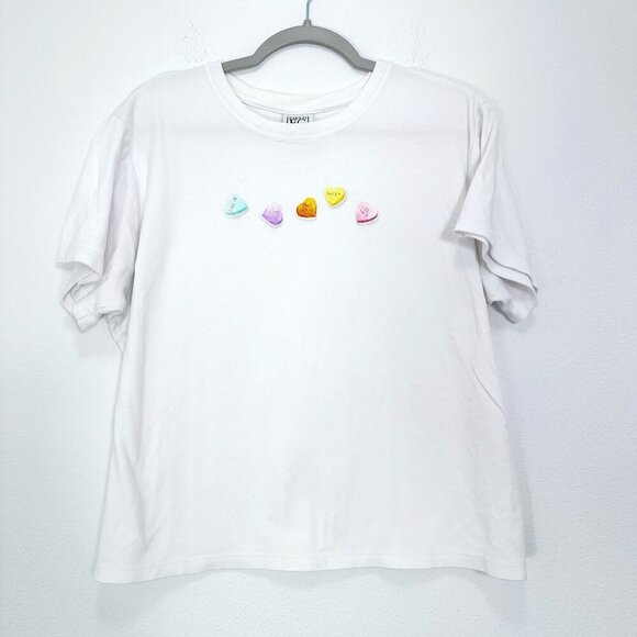 Field Gear Vintage Conversation Hearts Valentines Day Graphic Tee Size XL - Picture 1 of 5
